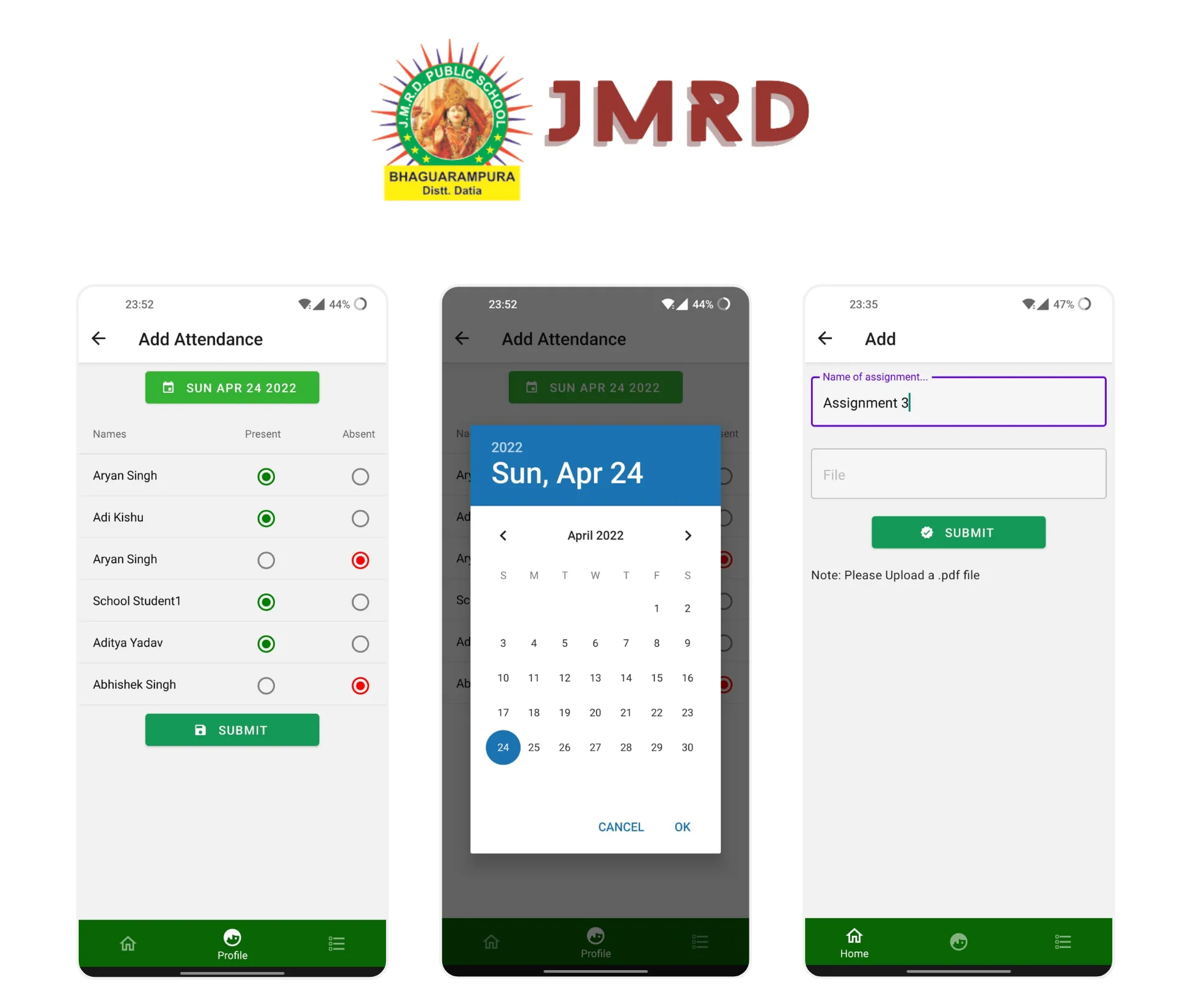 School Management App for JMRD Poster